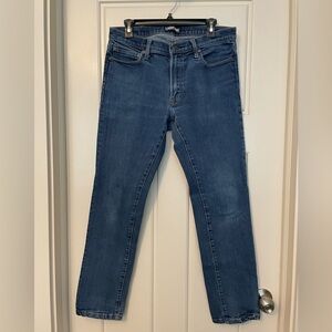 Lands’ End Mens Jeans Straight Leg Denim Blue Jeans Size 32 X 30 with Stretch